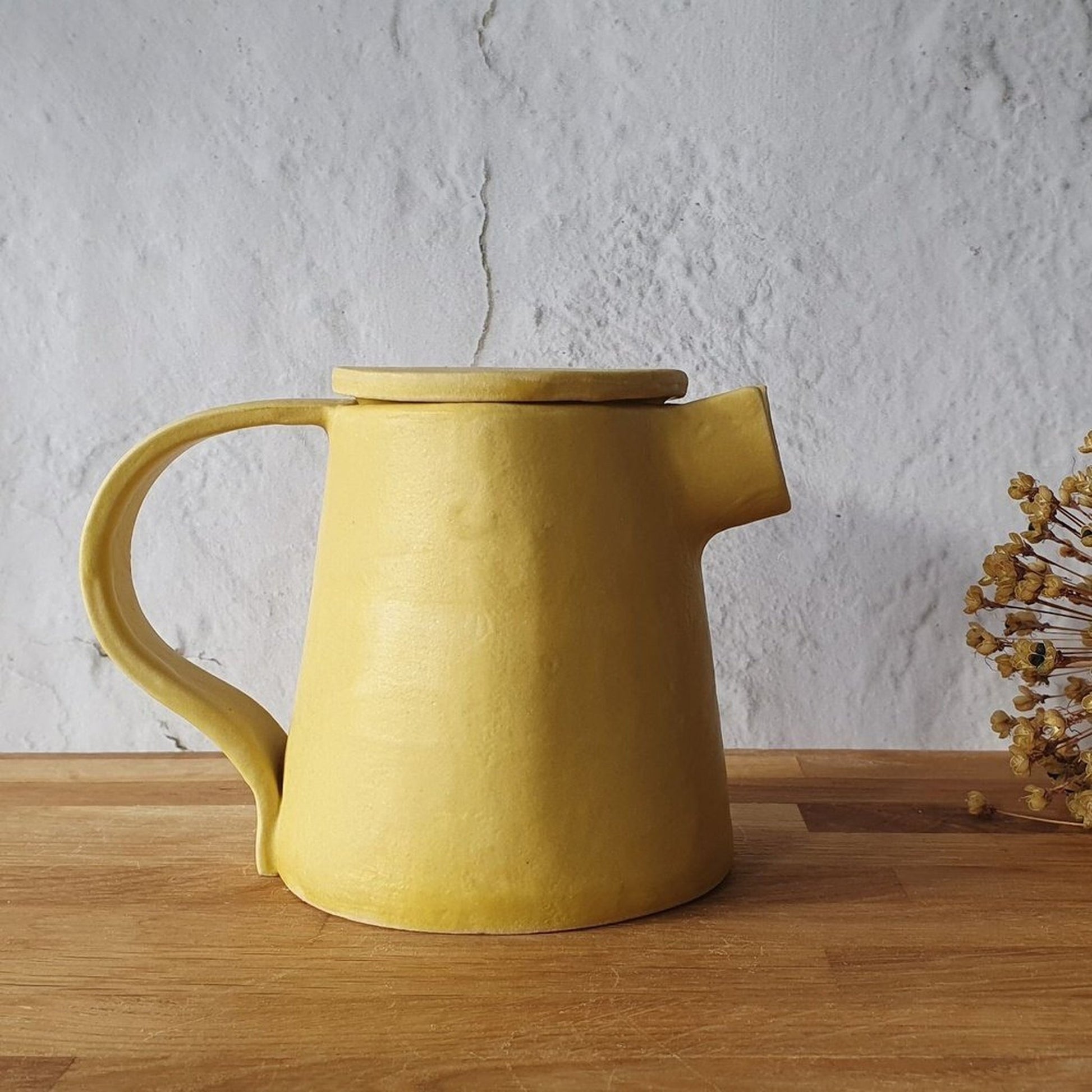 Pitcher Jug in bright yellow matte colours _image
