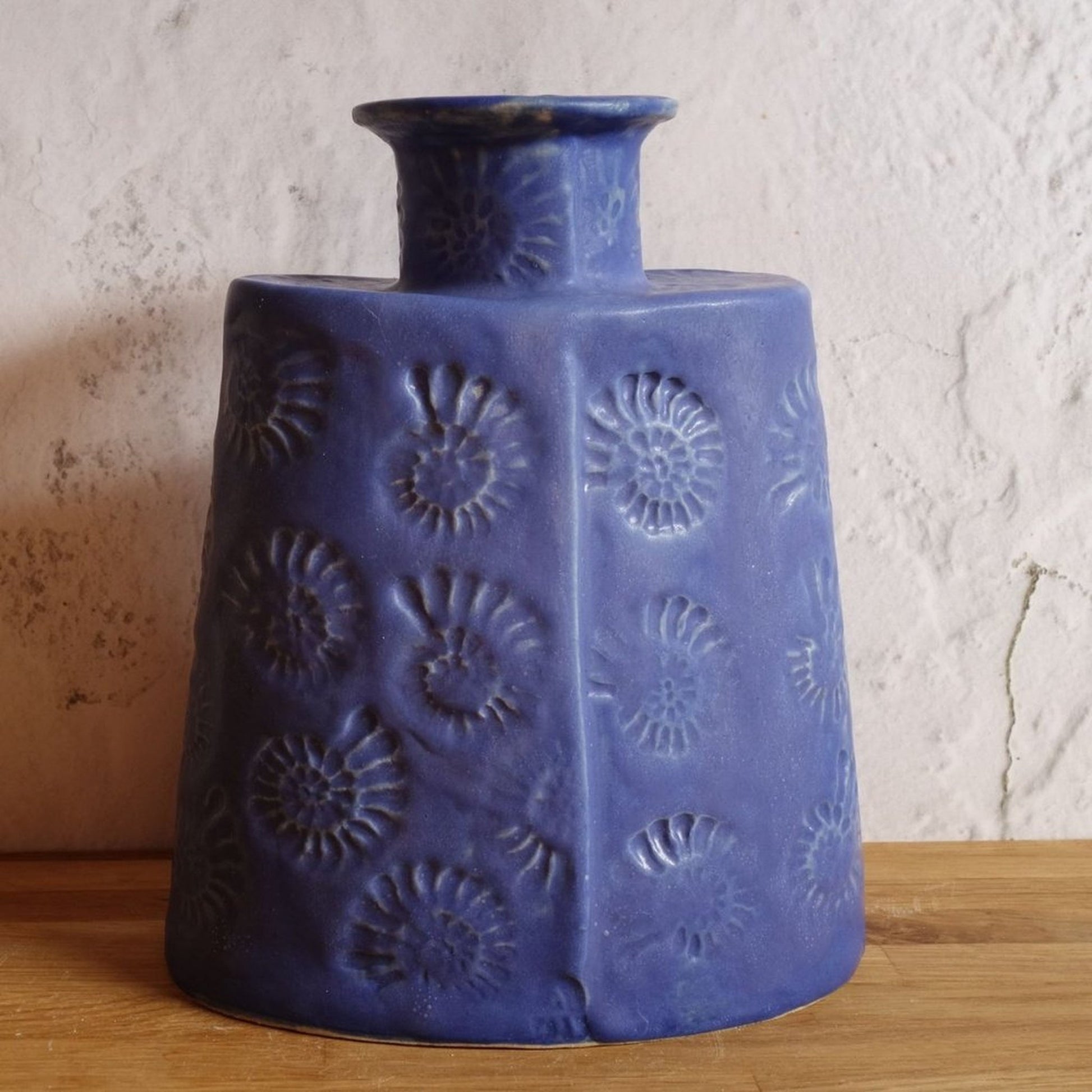 Bottle Jar, cobalt blue handmade pottery _image