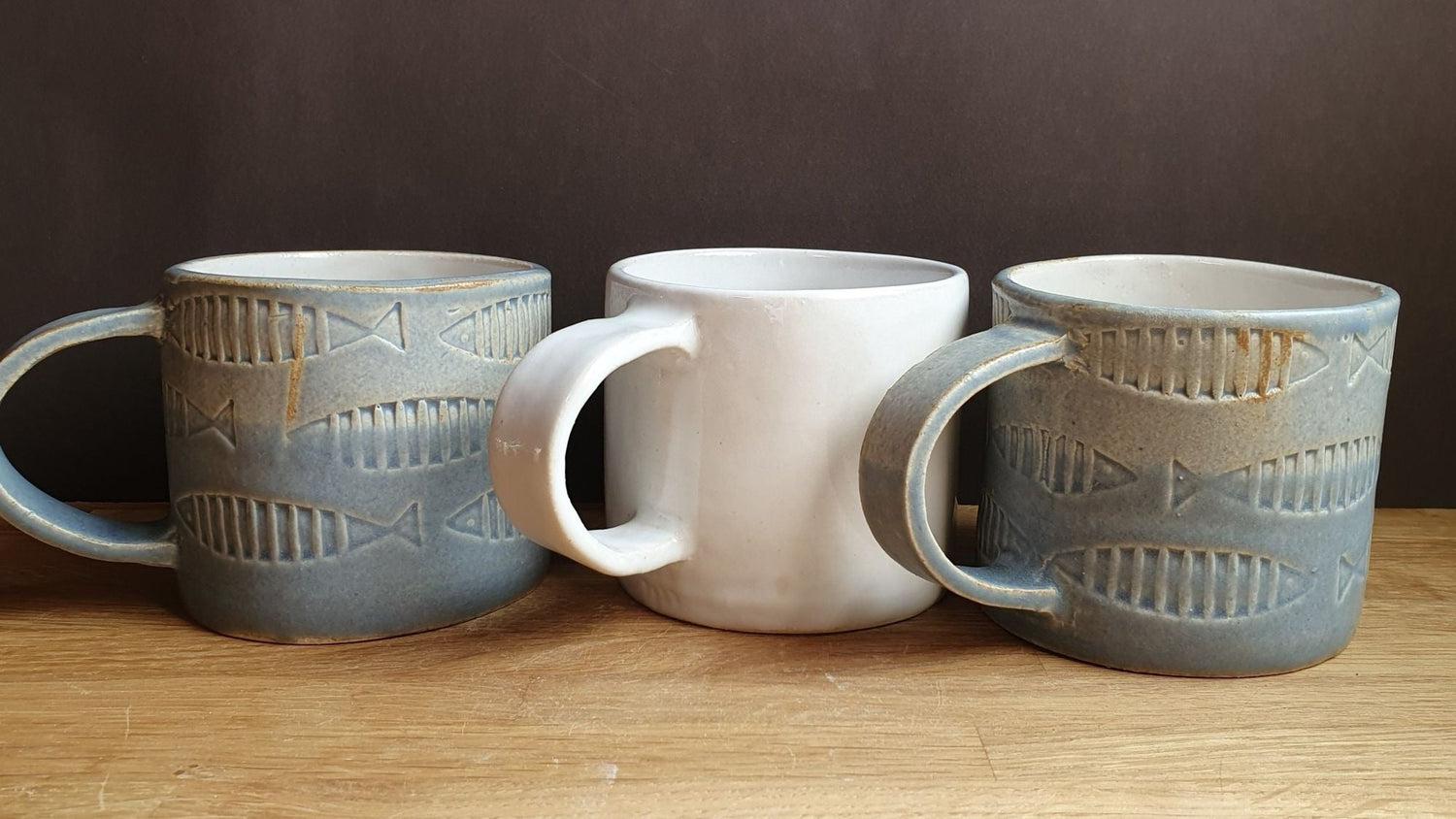 Handmade pottery mugs