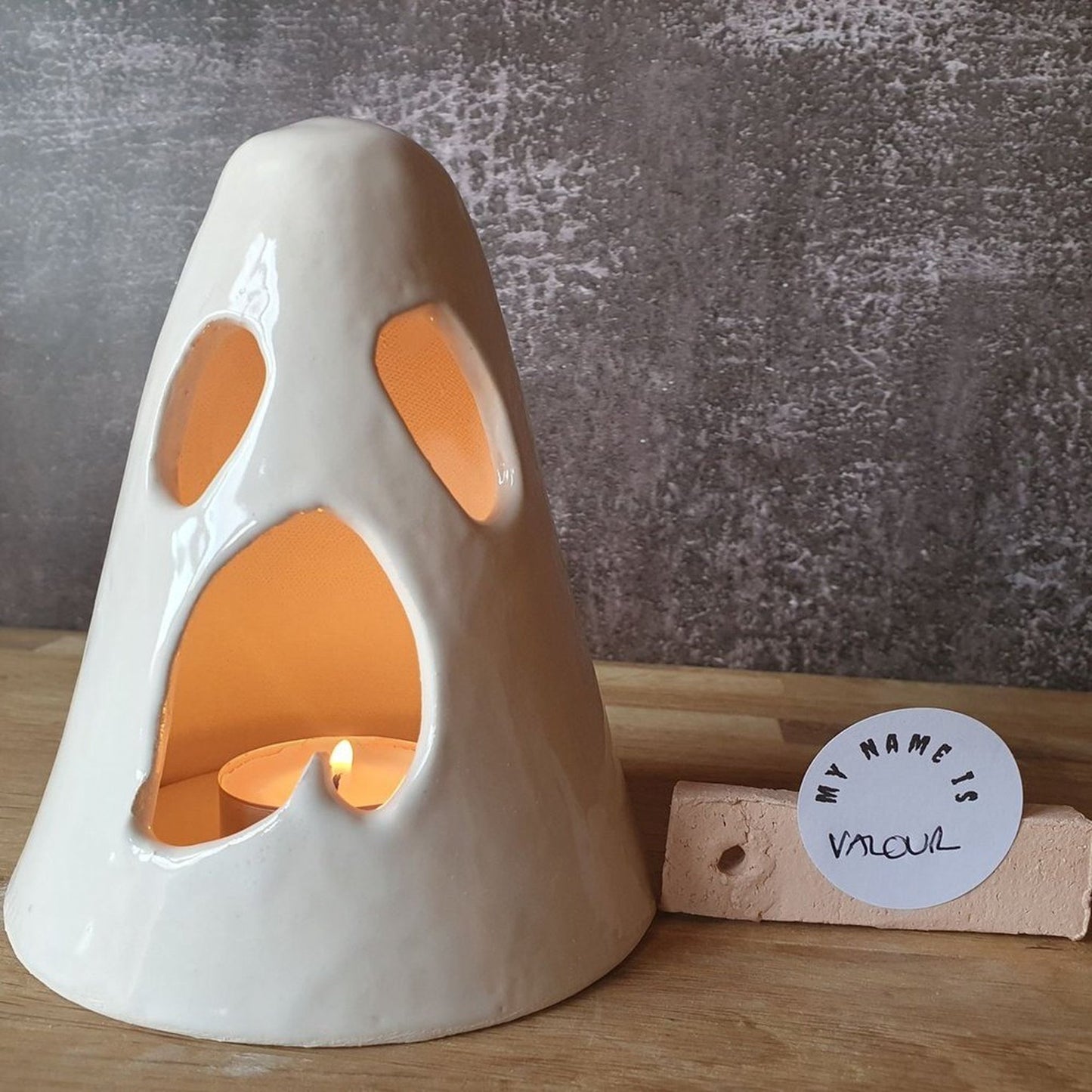 Handmade Ghost tealight Halloween lantern _image