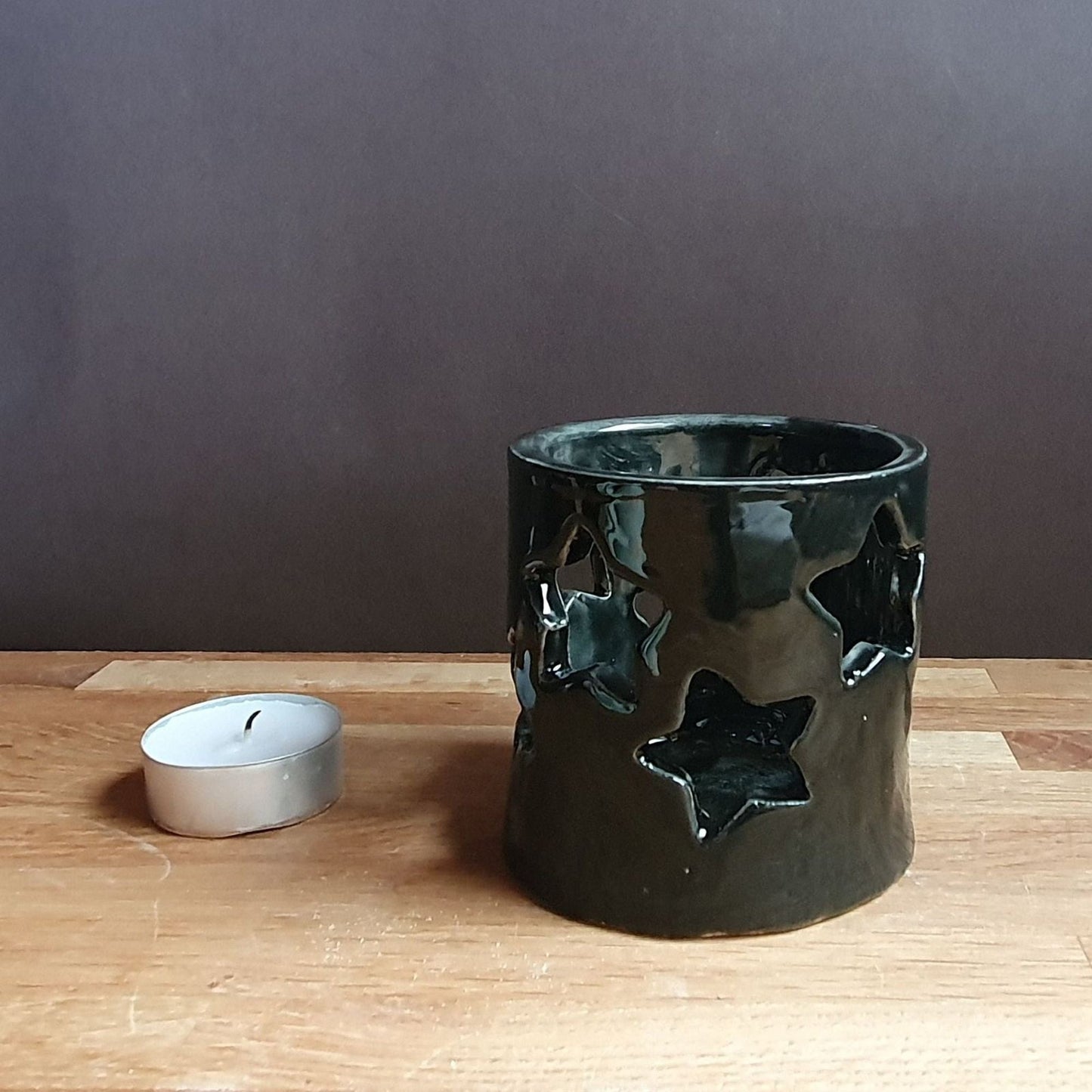 Tealight lantern - with star silhouettes