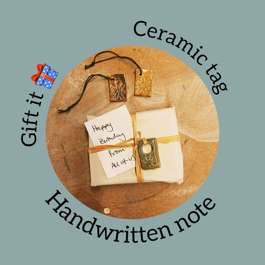 Gift message, including ceramic tag _image
