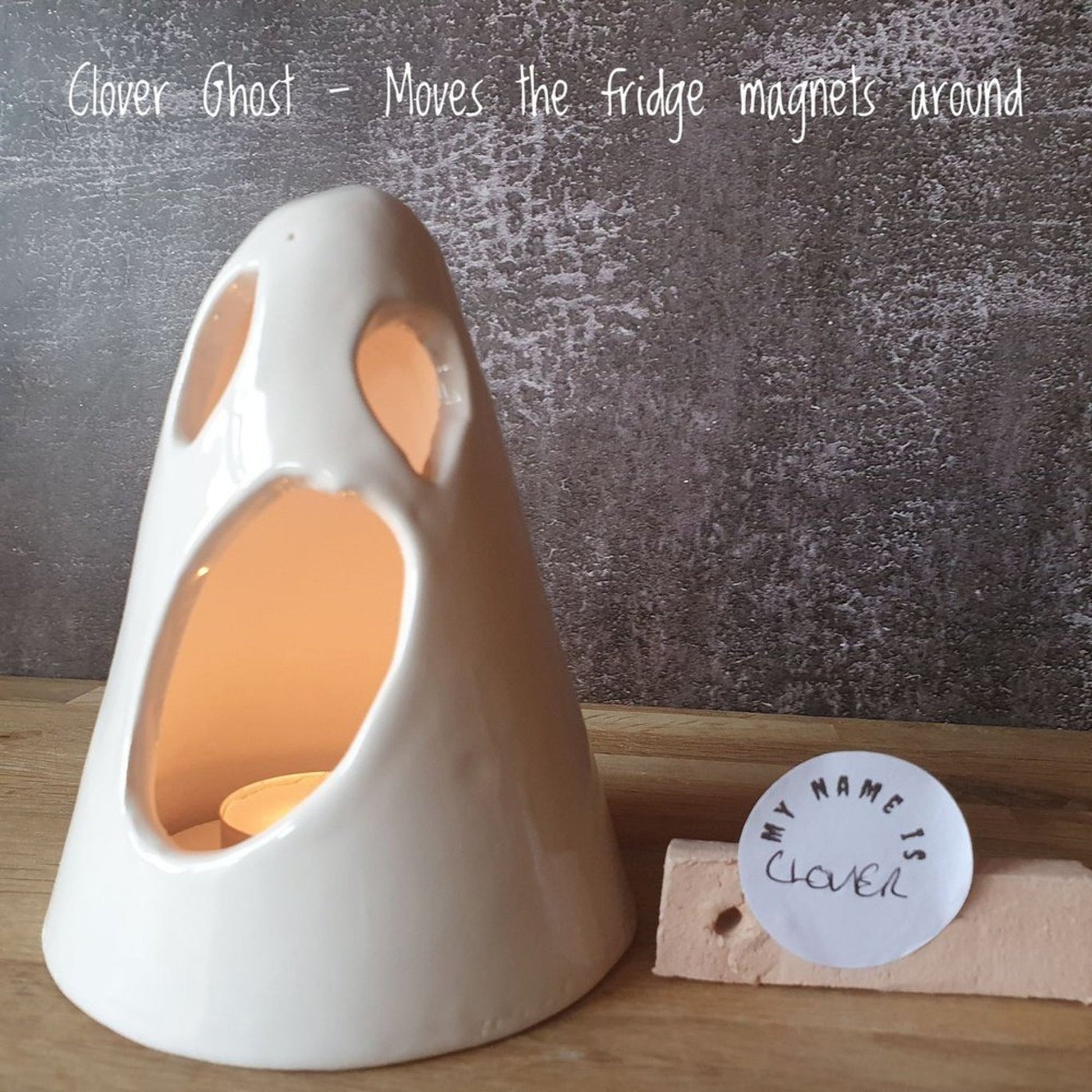 Handmade Ghost tealight holder _image