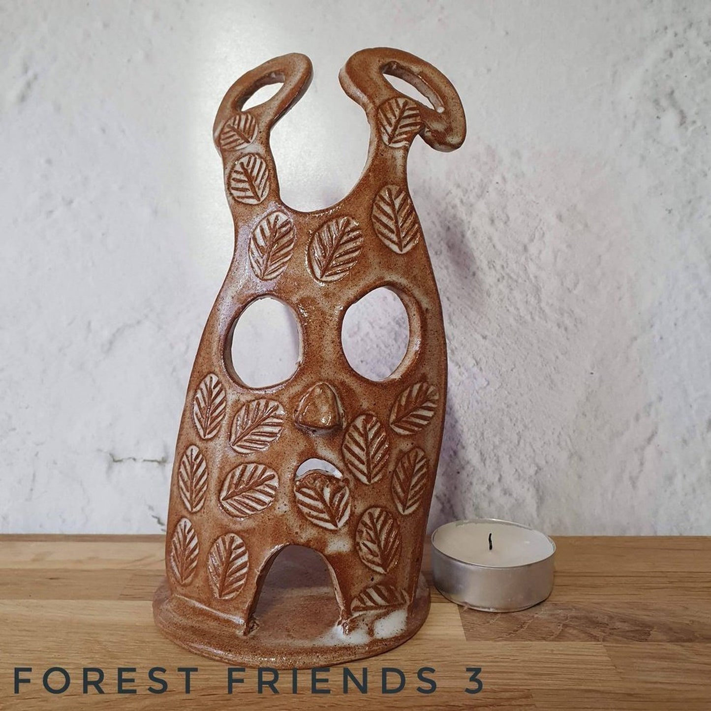 Ceramic forest creature sculpture ornament/ candle holder _image