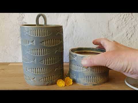 Video of storage crock jars