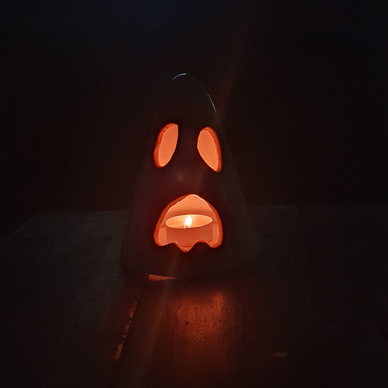 Handmade Halloween tealight holder video