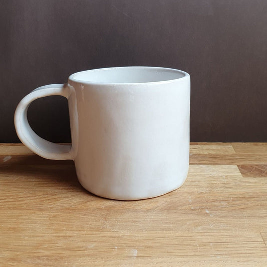 Mug white handmade stoneware